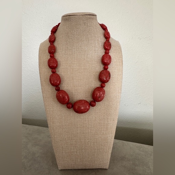 Jay King Jewelry - Red coral statement bead necklace by Jay King